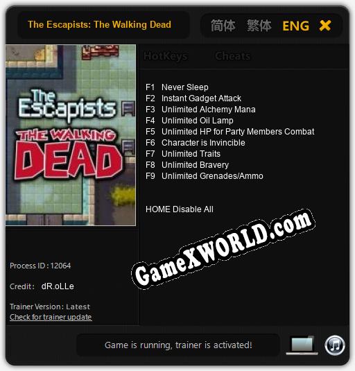 The Escapists: The Walking Dead: Трейнер +9 [v1.8]