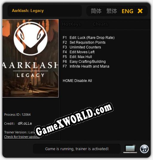 Трейнер для Aarklash: Legacy [v1.0.5]