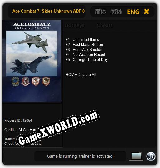 Ace Combat 7: Skies Unknown ADF-01 Falken: Читы, Трейнер +5 [MrAntiFan]