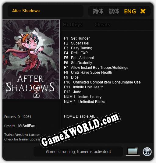 After Shadows: Трейнер +14 [v1.1]