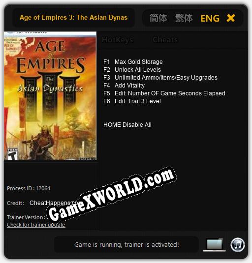 age of empires 3 the warchiefs trainer 1.0