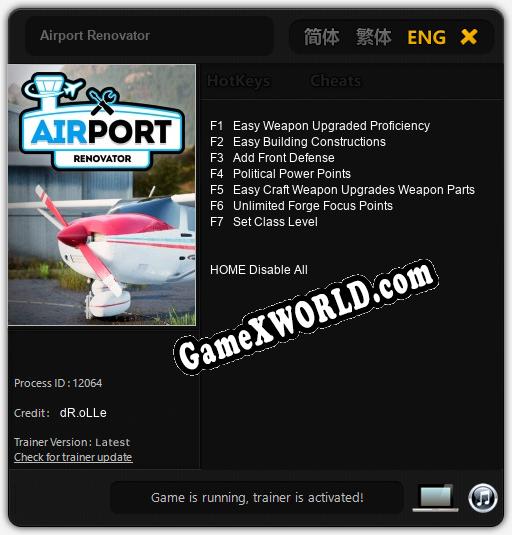 Airport Renovator: Трейнер +7 [v1.6]