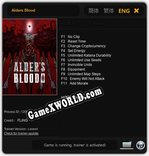 Alders Blood: Читы, Трейнер +11 [FLiNG]