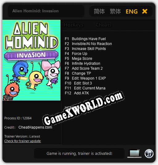 Alien Hominid: Invasion: ТРЕЙНЕР И ЧИТЫ (V1.0.91)