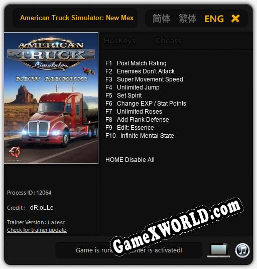 American Truck Simulator: New Mexico: Читы, Трейнер +10 [dR.oLLe]
