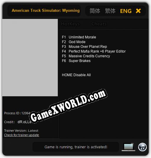 American Truck Simulator: Wyoming: ТРЕЙНЕР И ЧИТЫ (V1.0.55)