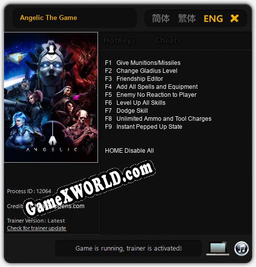 Angelic The Game: Читы, Трейнер +9 [CheatHappens.com]