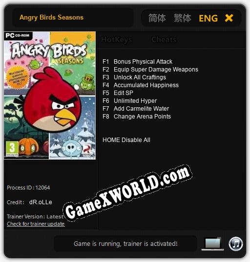 Angry Birds Seasons: Читы, Трейнер +8 [dR.oLLe]