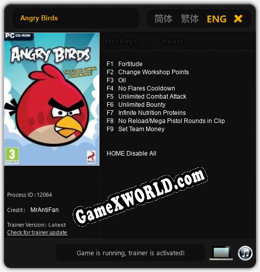 Angry Birds: Читы, Трейнер +9 [MrAntiFan]