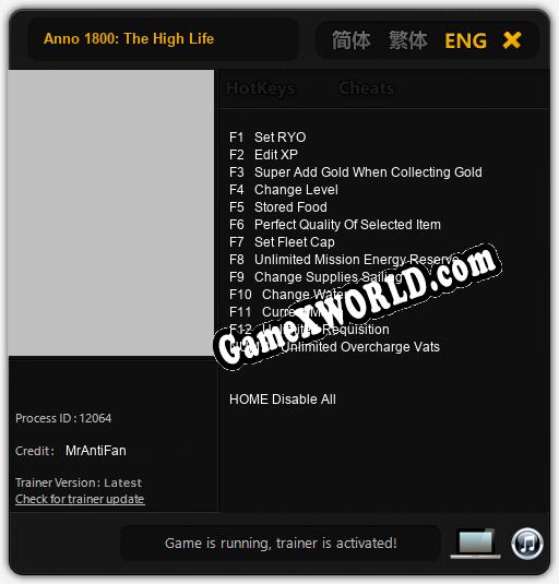 Anno 1800: The High Life: Читы, Трейнер +13 [MrAntiFan]