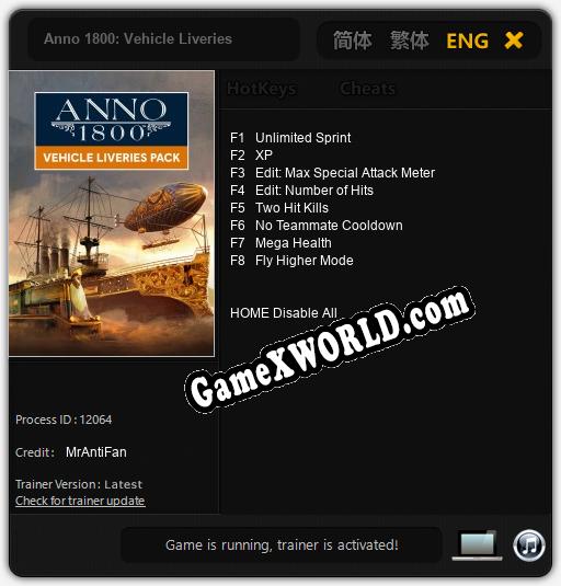 Anno 1800: Vehicle Liveries: Трейнер +8 [v1.2]