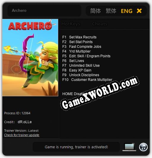 Трейнер для Archero [v1.0.4]