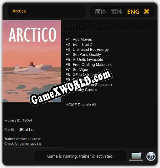 Arctico: Трейнер +11 [v1.2]