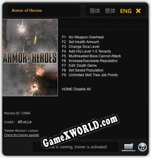Armor of Heroes: Читы, Трейнер +9 [dR.oLLe]