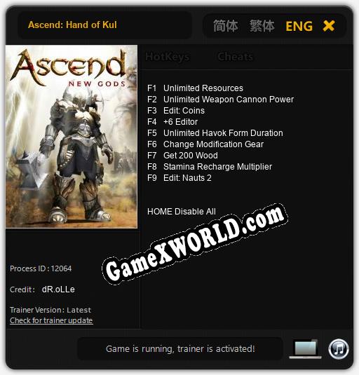 Трейнер для Ascend: Hand of Kul [v1.0.5]