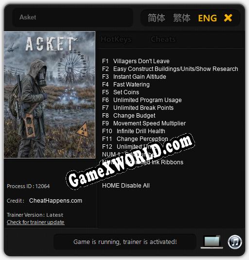 Asket: Трейнер +14 [v1.9]