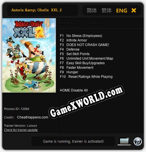 Трейнер для Asterix & Obelix  XXL 2 [v1.0.6]
