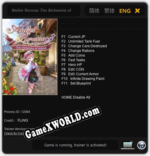 Atelier Rorona: The Alchemist of Arland: Читы, Трейнер +11 [FLiNG]