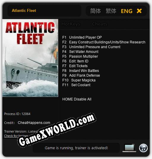 Трейнер для Atlantic Fleet [v1.0.2]