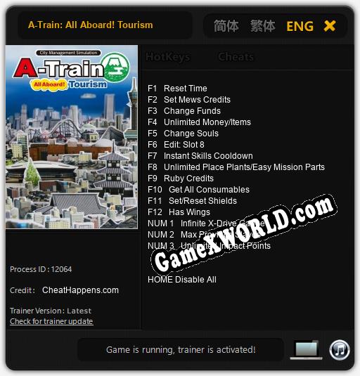 A-Train: All Aboard! Tourism: Трейнер +15 [v1.2]