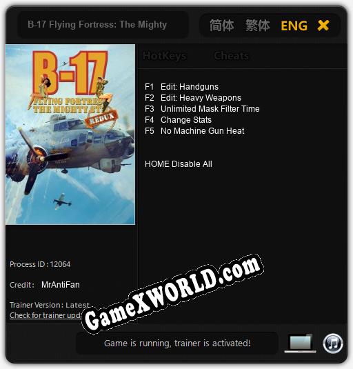 B-17 Flying Fortress: The Mighty 8th Redux: Трейнер +5 [v1.3]