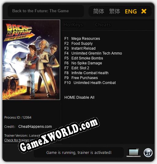 Back to the Future: The Game: ТРЕЙНЕР И ЧИТЫ (V1.0.49)