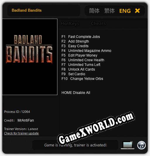 Badland Bandits: Трейнер +10 [v1.1]