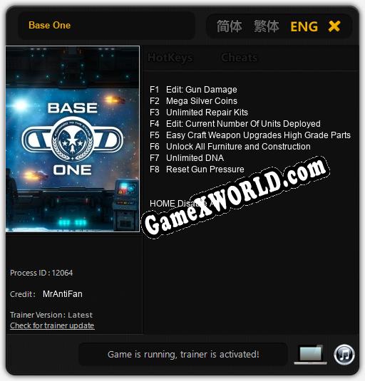 Base One: Трейнер +8 [v1.4]