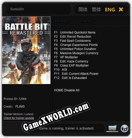 Трейнер для BattleBit [v1.0.5]