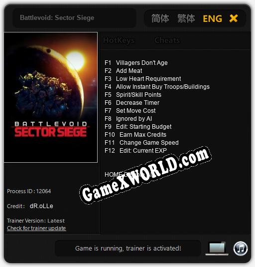 Battlevoid: Sector Siege: Трейнер +12 [v1.5]