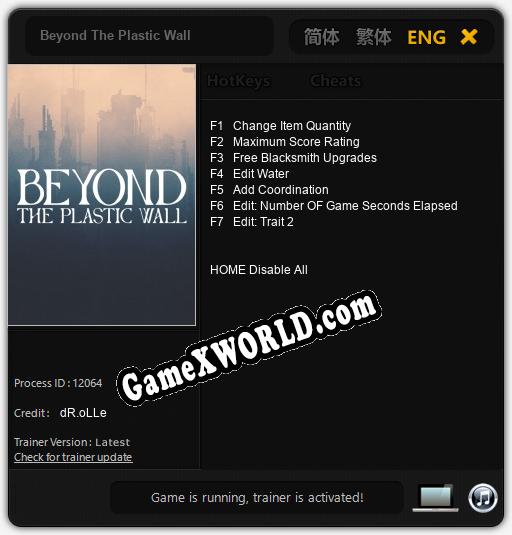 Beyond The Plastic Wall: Читы, Трейнер +13 [dR.oLLe]