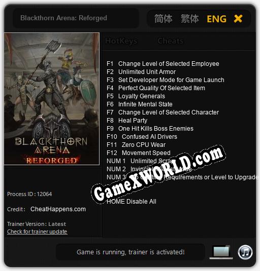 Blackthorn Arena: Reforged: Трейнер +15 [v1.2]