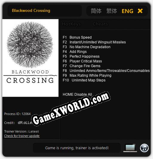 Blackwood Crossing: ТРЕЙНЕР И ЧИТЫ (V1.0.37)
