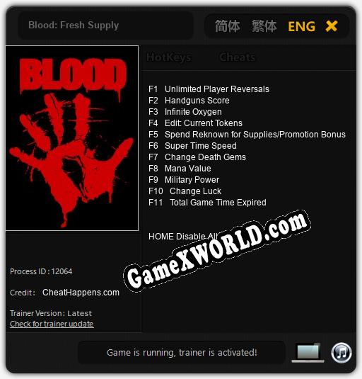 Blood: Fresh Supply: Читы, Трейнер +11 [CheatHappens.com]