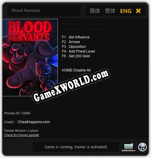 Blood Servants: Трейнер +5 [v1.5]