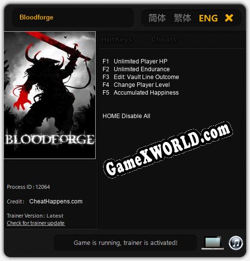 Bloodforge: Читы, Трейнер +5 [CheatHappens.com]