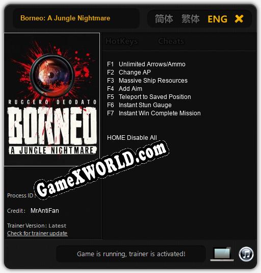 Borneo: A Jungle Nightmare: ТРЕЙНЕР И ЧИТЫ (V1.0.41)