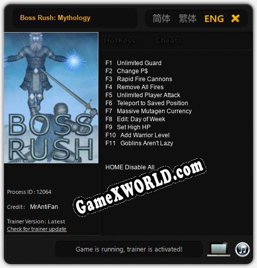 Boss Rush: Mythology: Трейнер +11 [v1.7]