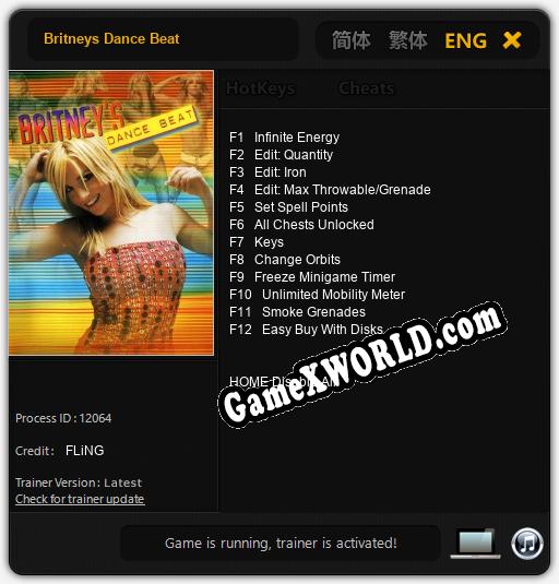 Britneys Dance Beat: ТРЕЙНЕР И ЧИТЫ (V1.0.50)