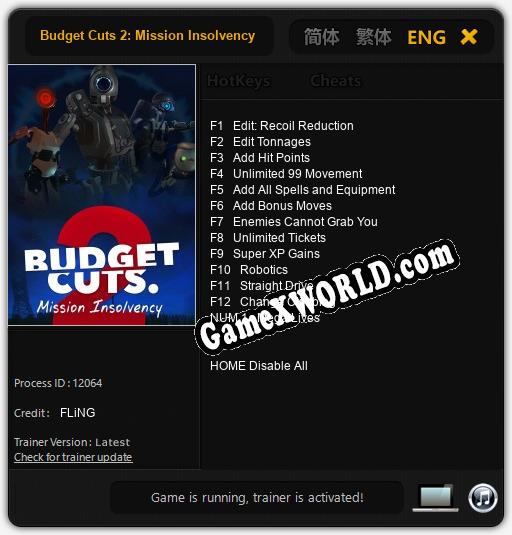 Budget Cuts 2: Mission Insolvency: Читы, Трейнер +13 [FLiNG]