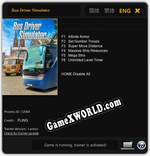 Трейнер для Bus Driver Simulator [v1.0.2]