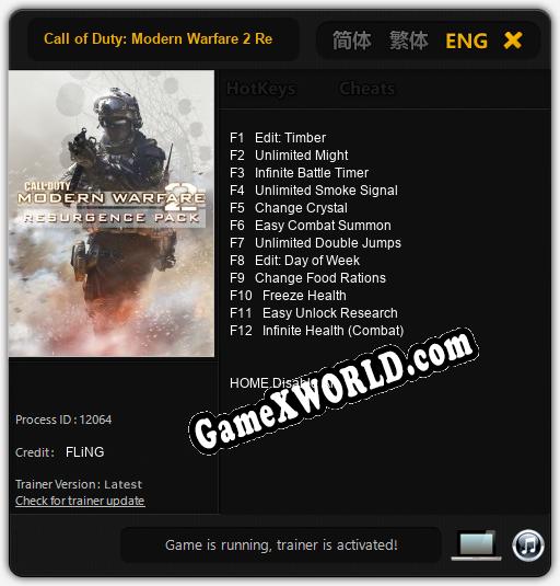 Call of Duty: Modern Warfare 2 Resurgence: Трейнер +12 [v1.2]
