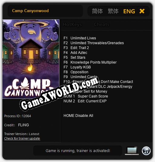 Camp Canyonwood: Читы, Трейнер +14 [FLiNG]