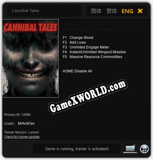 Cannibal Tales: Трейнер +5 [v1.3]