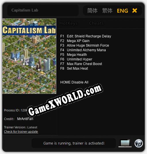 Трейнер для Capitalism Lab [v1.0.3]