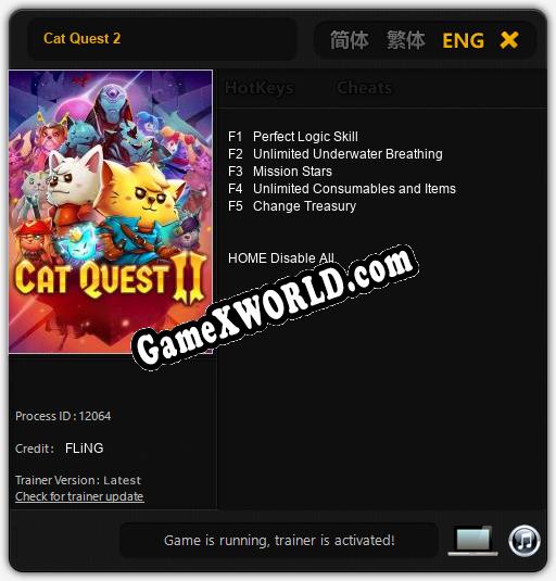 Трейнер для Cat Quest 2 [v1.0.3]