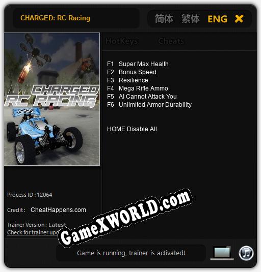 CHARGED: RC Racing: Читы, Трейнер +6 [CheatHappens.com]