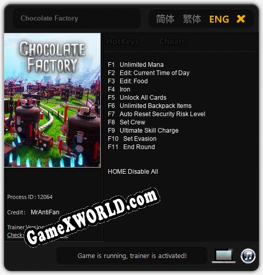 Chocolate Factory: Читы, Трейнер +11 [MrAntiFan]