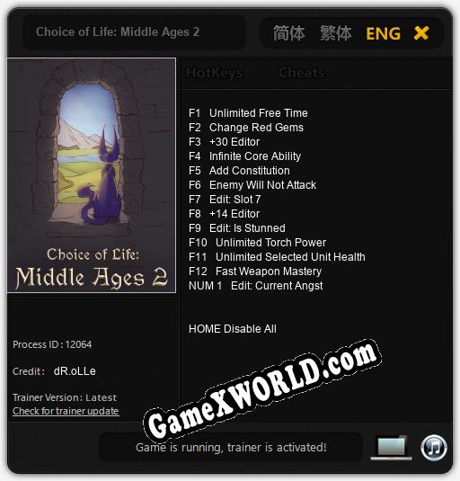 Choice of Life: Middle Ages 2: Трейнер +13 [v1.6]
