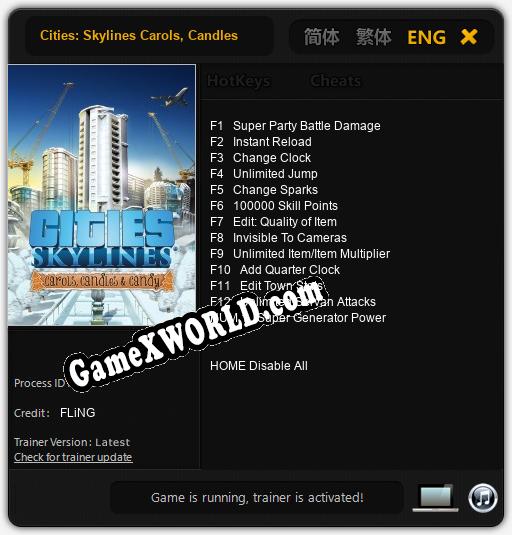 Cities: Skylines Carols, Candles and Candy: Трейнер +13 [v1.7]